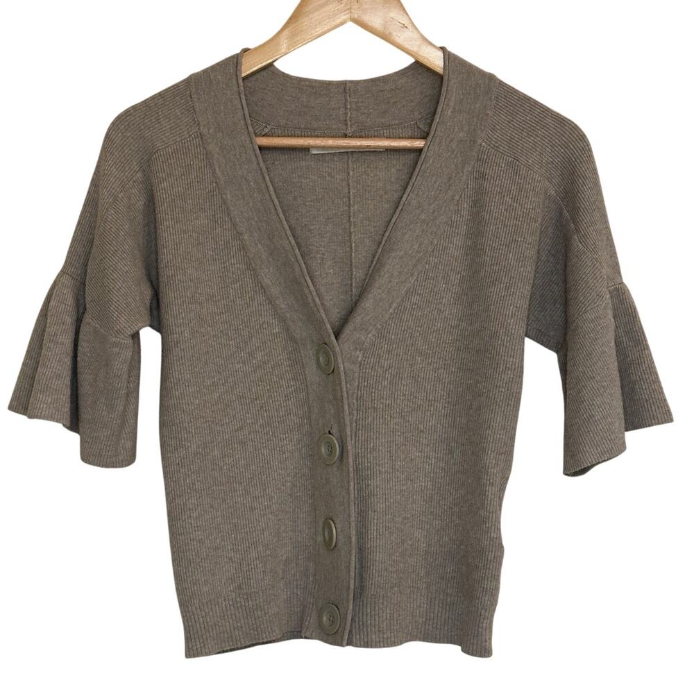 Old Navy Ribbed Button Front Short Sleeve Cardigan Size Small